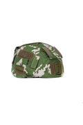 Russian Berezka/KLMK Helmet Cover for 6b47 Ratnik Helmet - Size 3 in green and white camouflage pattern with attachment points and velcro patches, designed for Russian surplus military helmets.