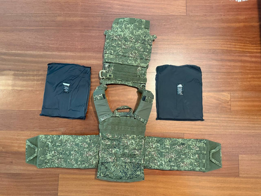 Russian Ars Arma A-18 Skanda Vest w/ Aramid Inserts, HEXS Cummerbund, Chest Pads