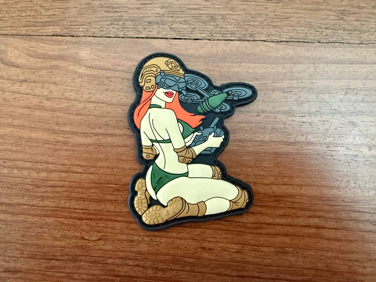 Russian Pin-Up Girl Drone Pilot Badge - Military Patch