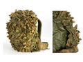Preorder: Russian SOKL Waterproof 3D Leaf Backpack Cover 60L (Different Camo/Colors Variants) shown in green and brown camo with textured leaf patterns and elastic edge for secure fit over backpacks.