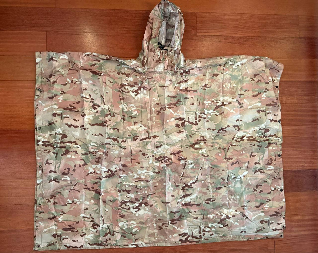 Russian Military Waterproof Poncho Raincoat - Multicam Camo