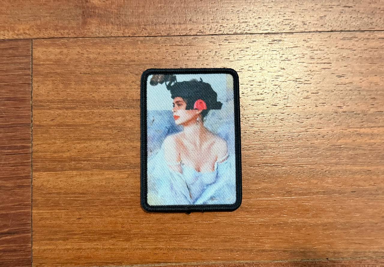 Russian Art Painting Portrait Lady - Military Patch