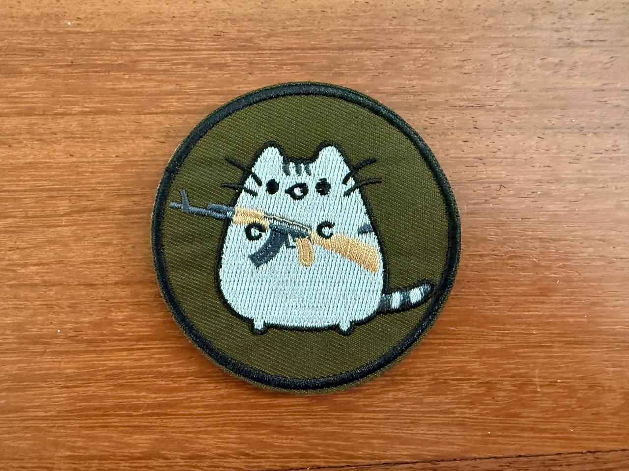 Russian Pusheen Cat with AK Badge - Military Patch