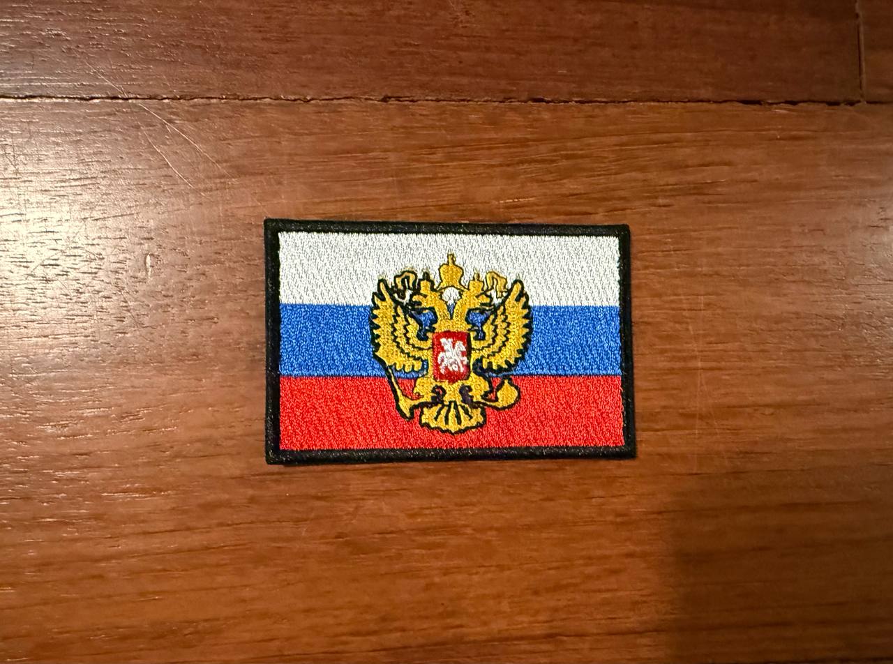 Russian Federation Flag - Coat of Arms Eagle - Sew-On Military Patch