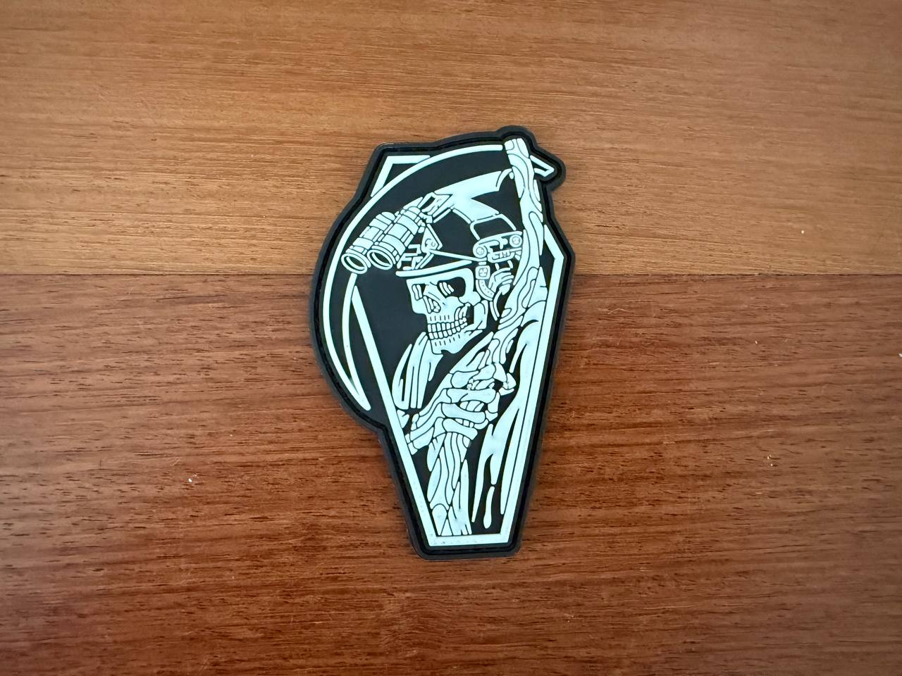Russian Grim Reaper in Coffin with NVG - Military Patch