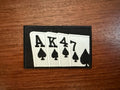 Russian AK47 Poker Hand - Sew-On Military Patch