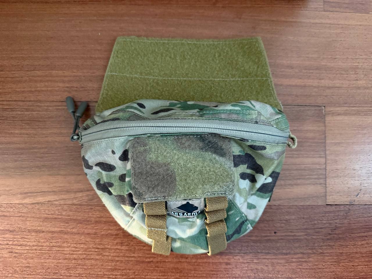 Russian Ars Arma - Dangler Pouch – Multicam - USED military-style pouch in camouflage pattern with zippered compartment and Velcro flap, designed for tactical use.