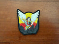 Russian "Archangel Michael" Shield PVC - Military Patch showing Archangel Michael with wings, a sword, and a shield striking a dark figure on a wooden surface.