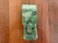 Warrior Assault Systems 2-Cell Mag Pouch - A-TACS FG Camo - Russian Style in green and brown camouflage pattern, designed for secure rifle magazine storage.