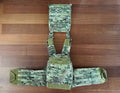 Russian Ars Arma A-20 Titan Plate Carrier - Multicam - Size L/XL laid flat on a wooden surface, showing adjustable straps and MOLLE webbing for tactical gear attachment.