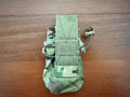 Russian MBC Open-Top Double AK Mag Pouch (2CELL) - Multicam camouflage fabric pouch designed for carrying two AK magazines securely with adjustable retention cord.