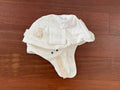 Folded Russian White Winter Cover For 6b47 Helmet - Size 1, made from durable fabric designed for cold weather, displayed on a wooden surface.