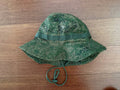 (USED) Invadergear Panama Hat - EMR Digital Flora - Size 61 XL - Russian Style green digital camouflage hat with wide brim and chin strap, Russian surplus military design.