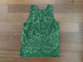 Russian Tank Top - EMR Digital Flora - Size 54 laid flat showing green digital flora camouflage pattern on a wooden surface.