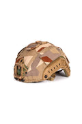 Russian M90 Desert Helmet Cover for Ops-Core Helmets - Size M/L in a desert camo pattern, featuring durable fabric and secure attachment points for tactical use.