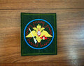 Russian Main Directorate of the General Staff - Military Patch featuring a detailed embroidered emblem with gold eagle, red outline, and blue circular border on green fabric background.