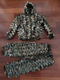 Russian Praktika Special Leaf Suit - Autumn Camo - FSB Contract - Size 48/5 displayed flat, featuring detailed 3D leaf pattern camouflage in autumn colors, representing authentic Russian surplus gear.