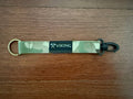 Russian Viking Gear Keychain Lanyard Belt Clip - Multicam with a camouflage pattern, featuring a metal key ring and plastic clip for secure attachment.