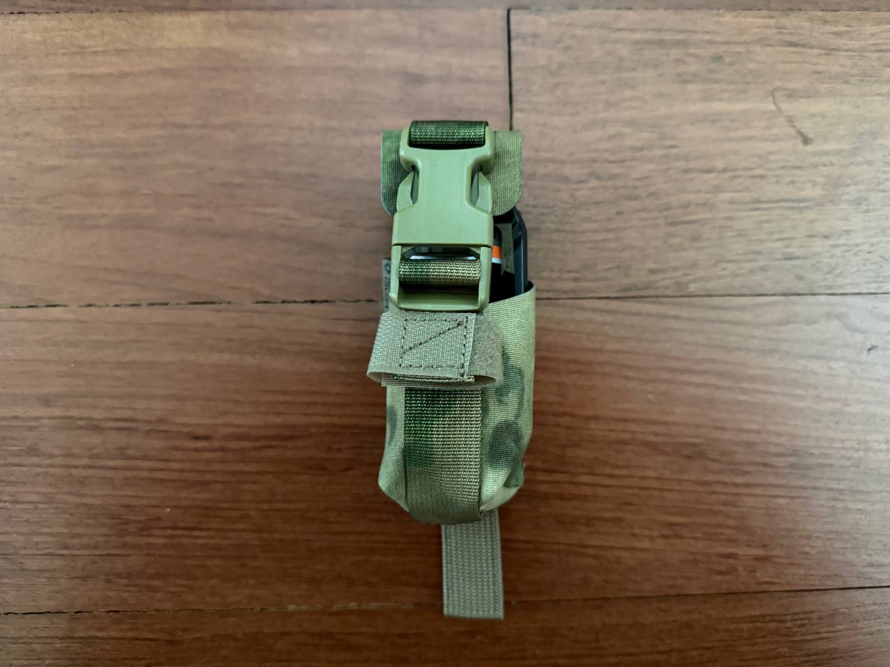 Russian Gear Craft MK3 Grenade Pouch - A-TACS FG Camo in camouflage pattern with sturdy buckle and strap, designed for secure and easy access to grenades or similar gear.
