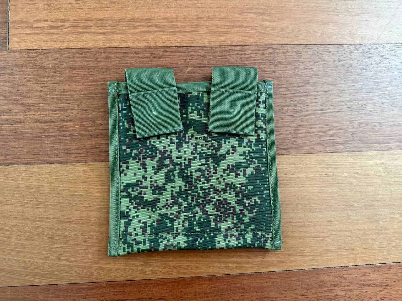 Russian Triada-TKO Shovel Pouch - EMR Camo in green digital camouflage pattern, designed for secure attachment and durable use.
