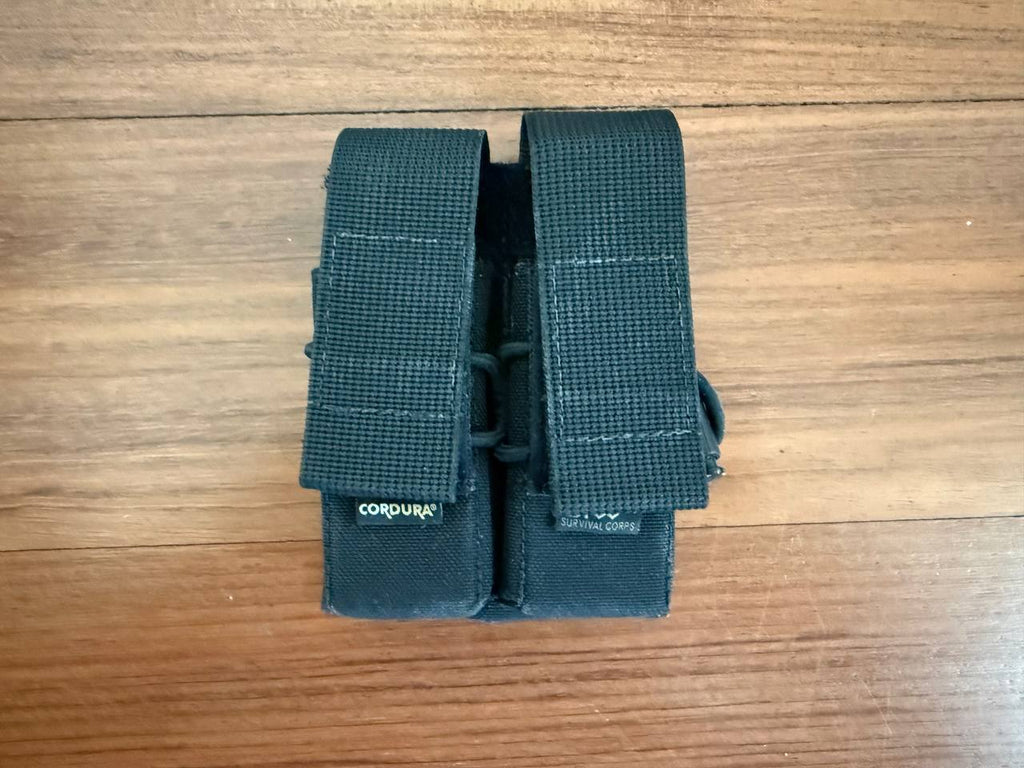 Russian SRVV Survival Corps Double Pistol Mag Pouch - Black