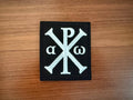 Russian Chi Rho Alpha Omega Christian Black Military Patch