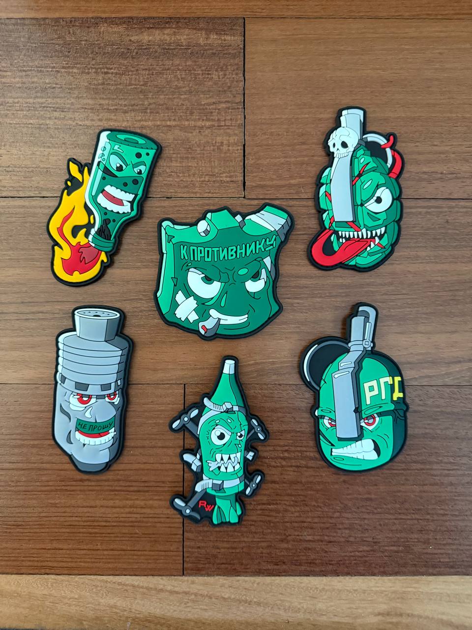Russian Molotov, MON-50 Mine, VOG, FPV Drone, F1 Grenade PVC - Patch Set