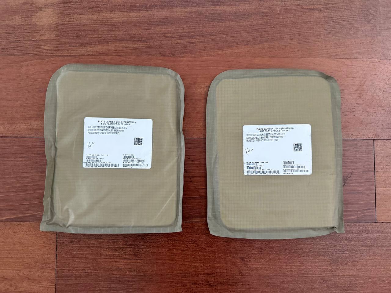 USMC Gen III Plate Carrier Side Plate Ballistic Inserts