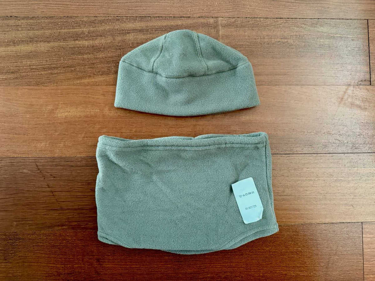 Russian VKBO Fleece Beanie Hat + Scarf Set - Olive Color