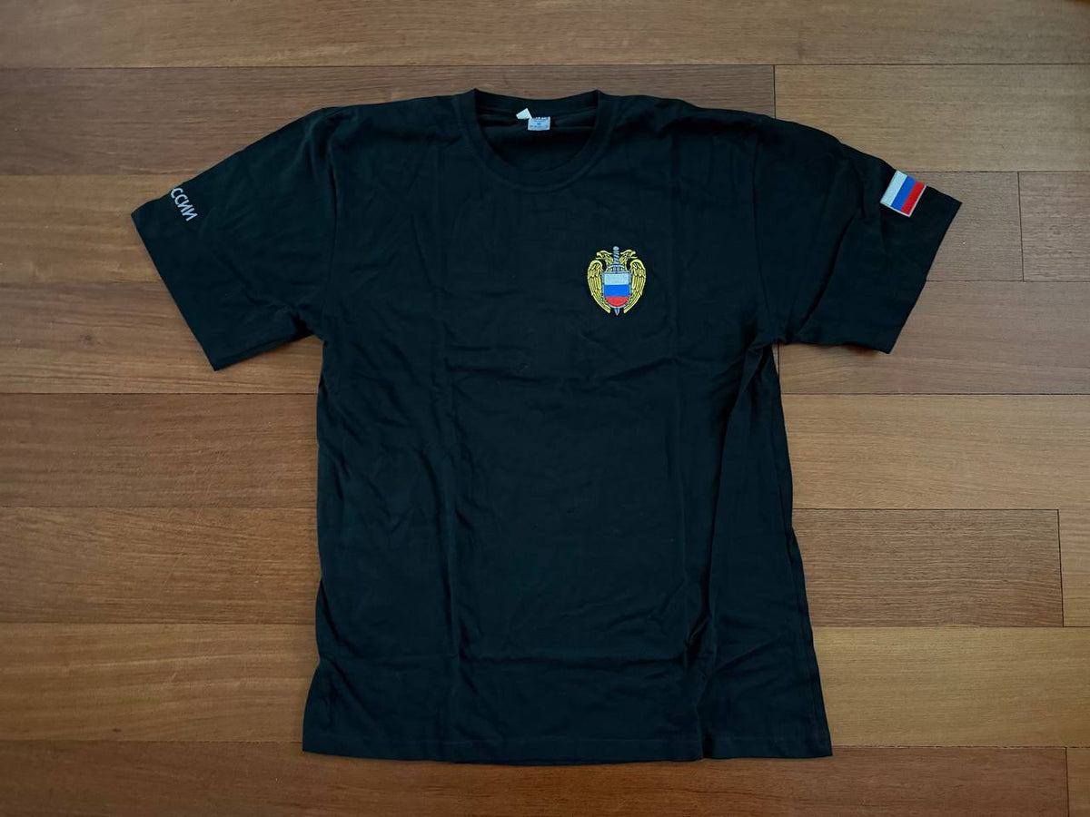 Official Russian FSO Federal Protective Service Black T-Shirt - Size XXXL