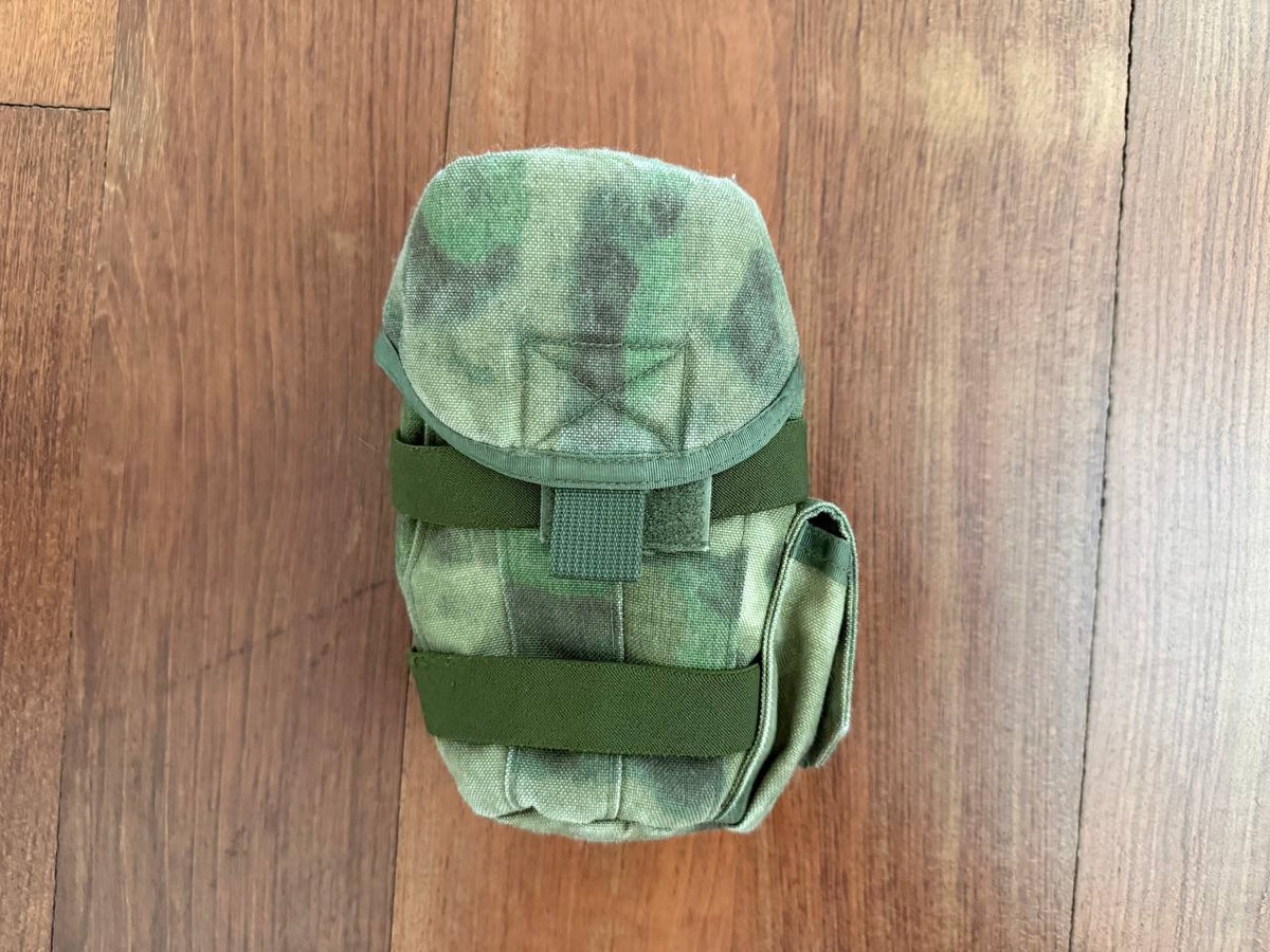 Russian Style Water Bottle Canteen Pouch A-TACS FG Moss Camo