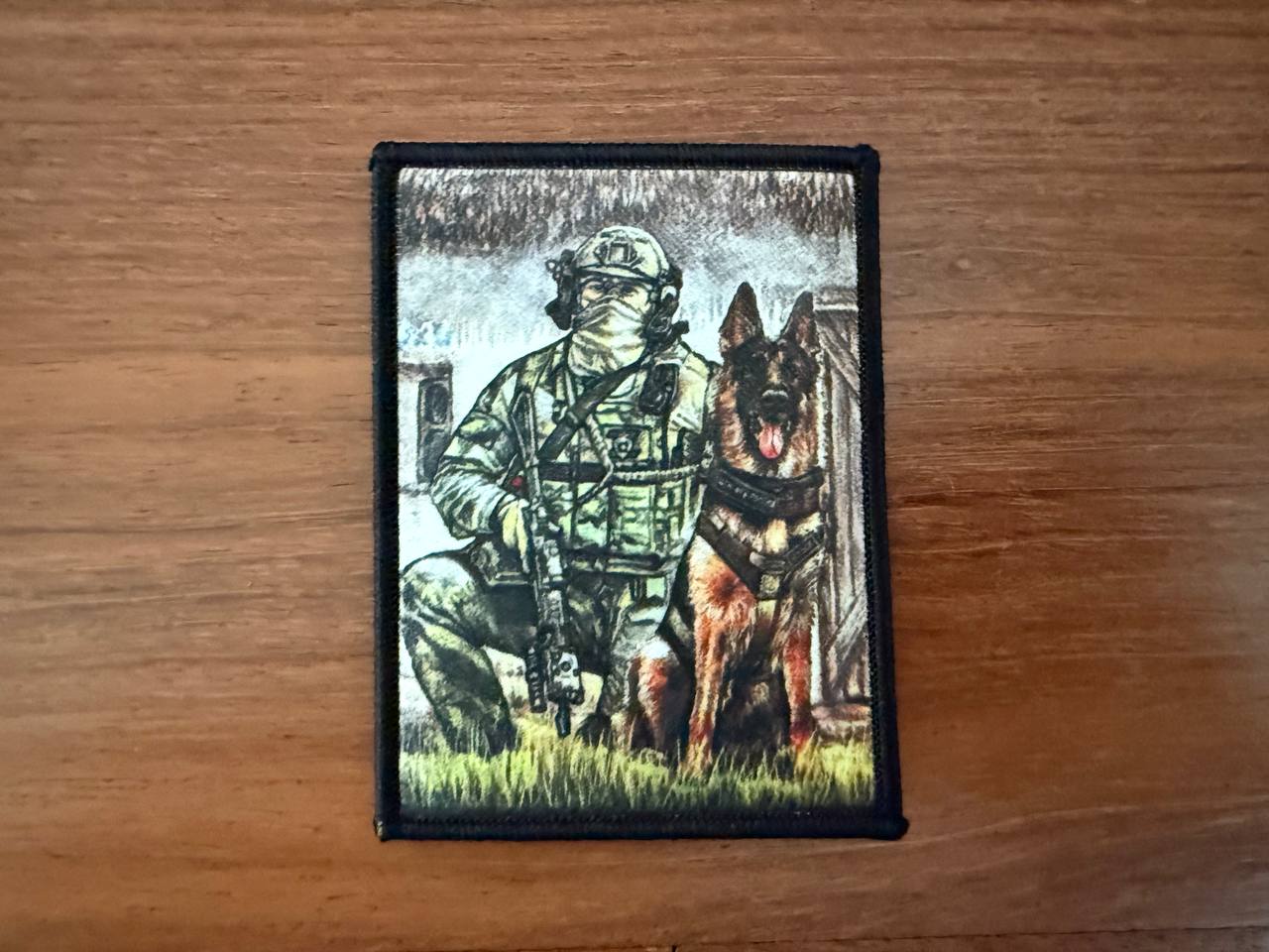Russian Soldier & K9 Dog Badge - Military Patch