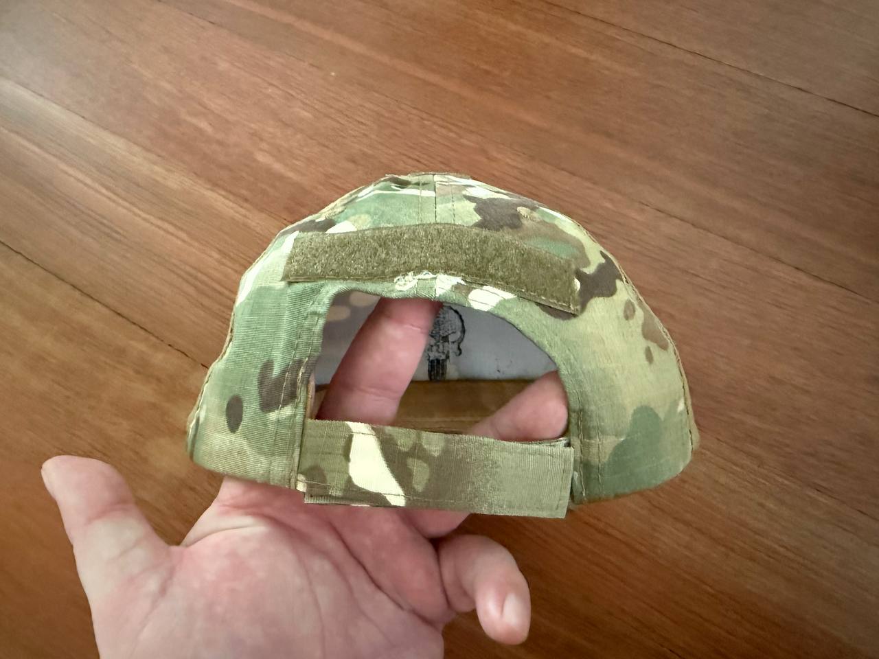 Tactical Cap - Multicam Camo - Black Skull Patch Design