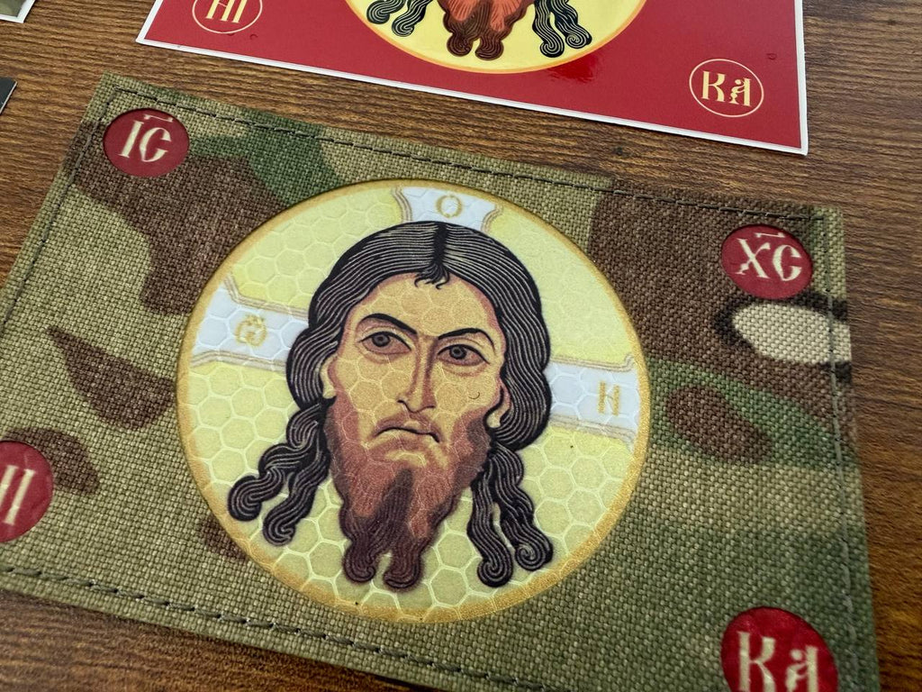 ROTA X Militaria Scare Tactic “The Holy Face” Patch + 2 Stickers - Size L - 7.5x11.5cm