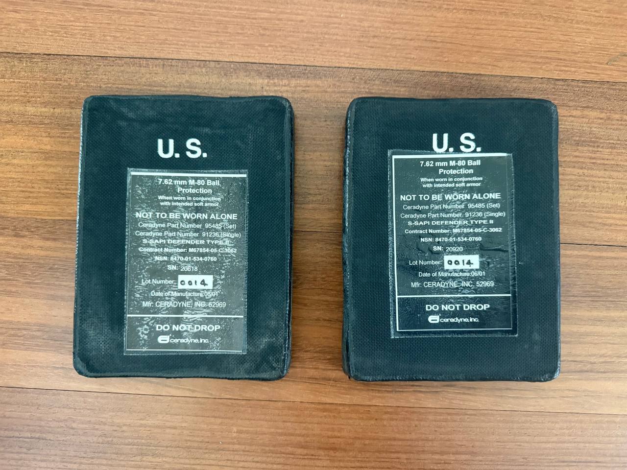 Ceradyne Level 4 Ceramic Plates - Cummerbund Inserts