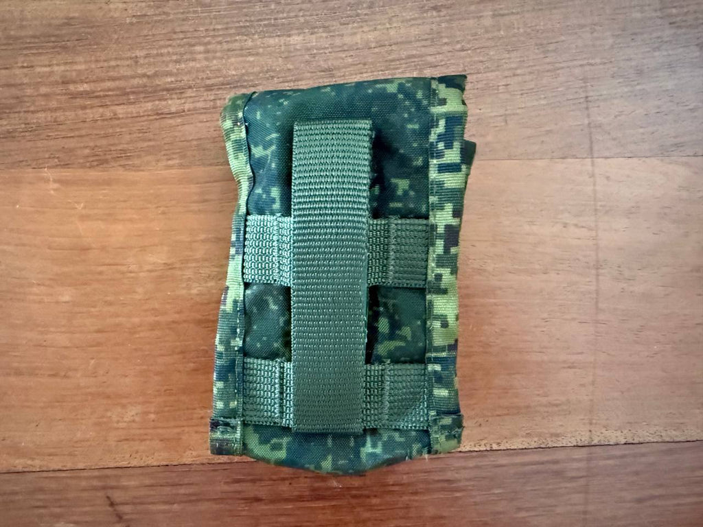 Russian Tekhinkom Tactical Utility Pouch With Silent Clips - EMR Camo
