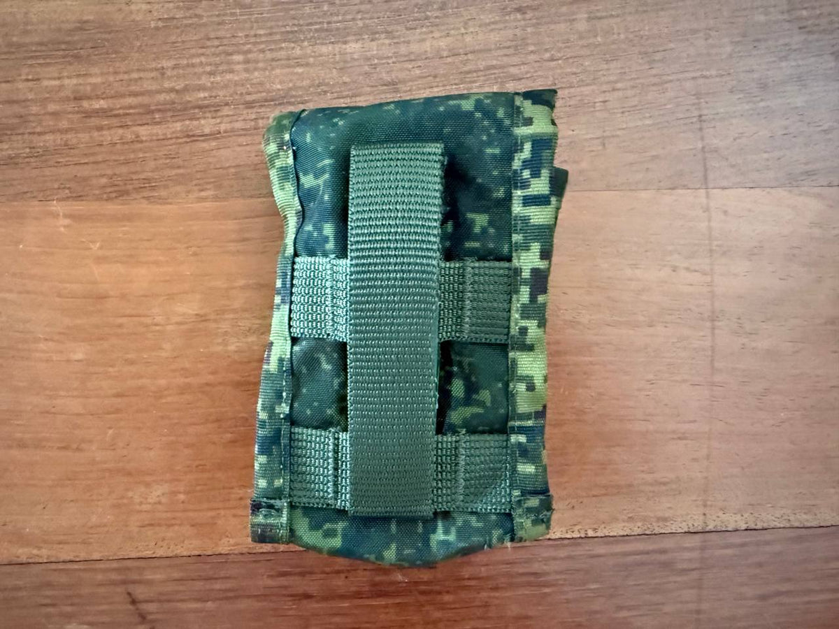 Russian Tekhinkom Tactical Utility Pouch With Silent Clips - EMR Camo