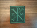 Russian Chi Rho Alpha Omega Christian Green Military Patch