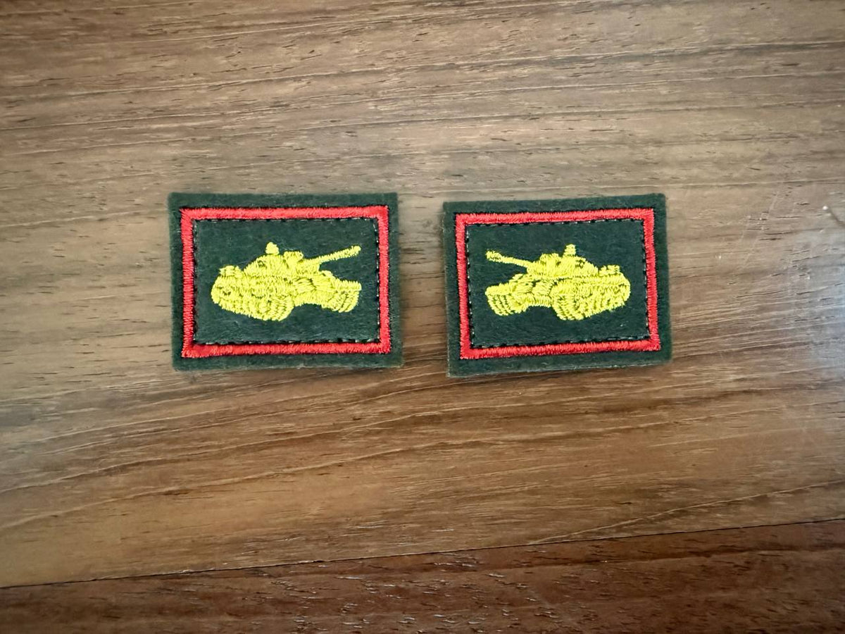Russian Armed Forces Tank Troops / Armored Corps Collar Patch Pair