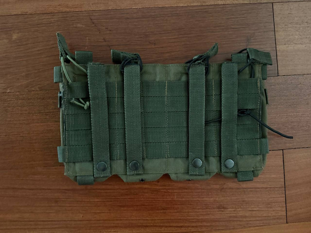 Russian FORT Technology Quad Open Top 4 AK Mag Pouch Olive Green REPLICA