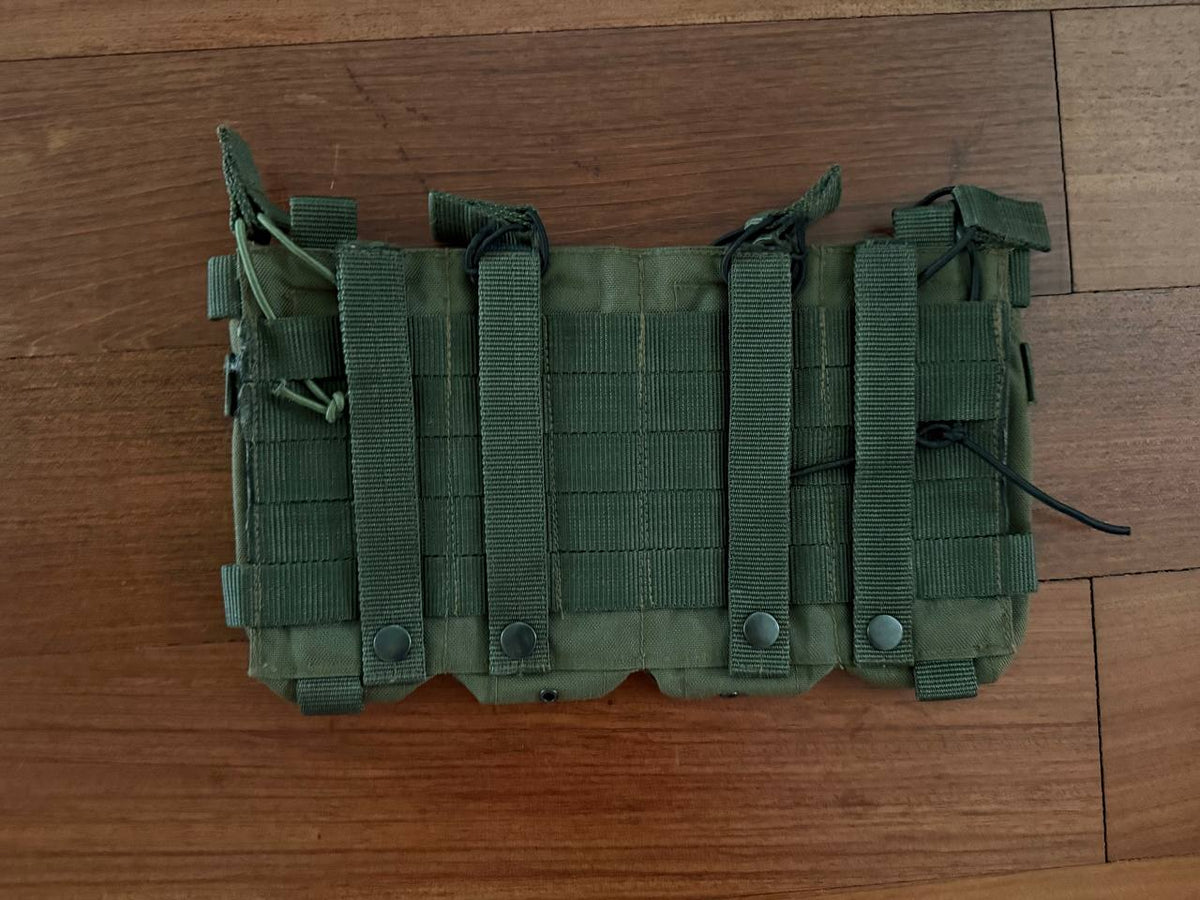 Russian FORT Technology Quad Open Top 4 AK Mag Pouch Olive Green REPLICA