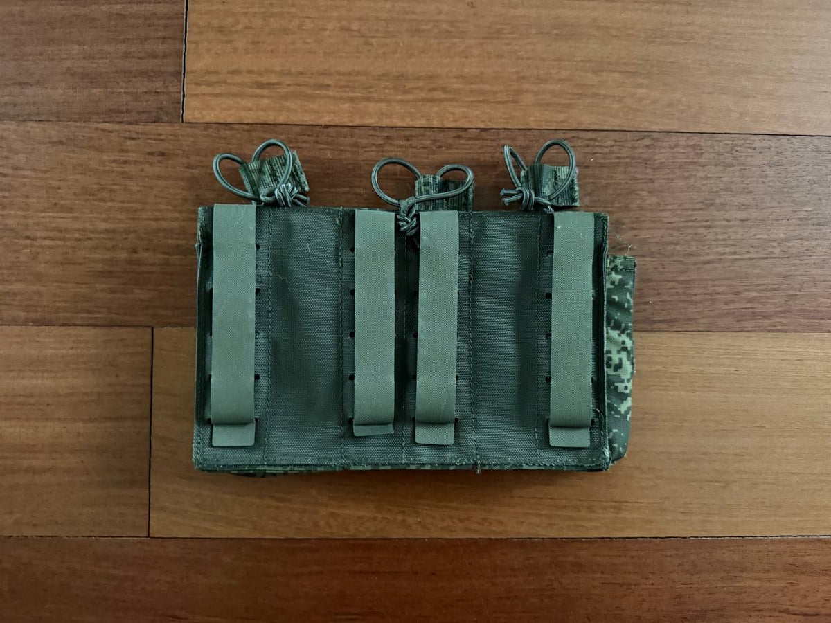 Russian Ars Arma Triple AK Magazine Placard Pouch MOLLE EMR Digital Flora