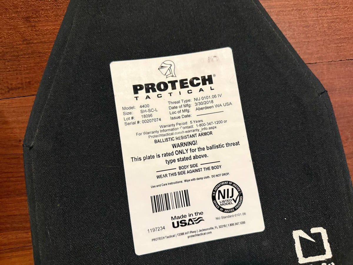 PROTECH Tactical Model 4400 NIJ Level IV Armor Plates Set (Pair)