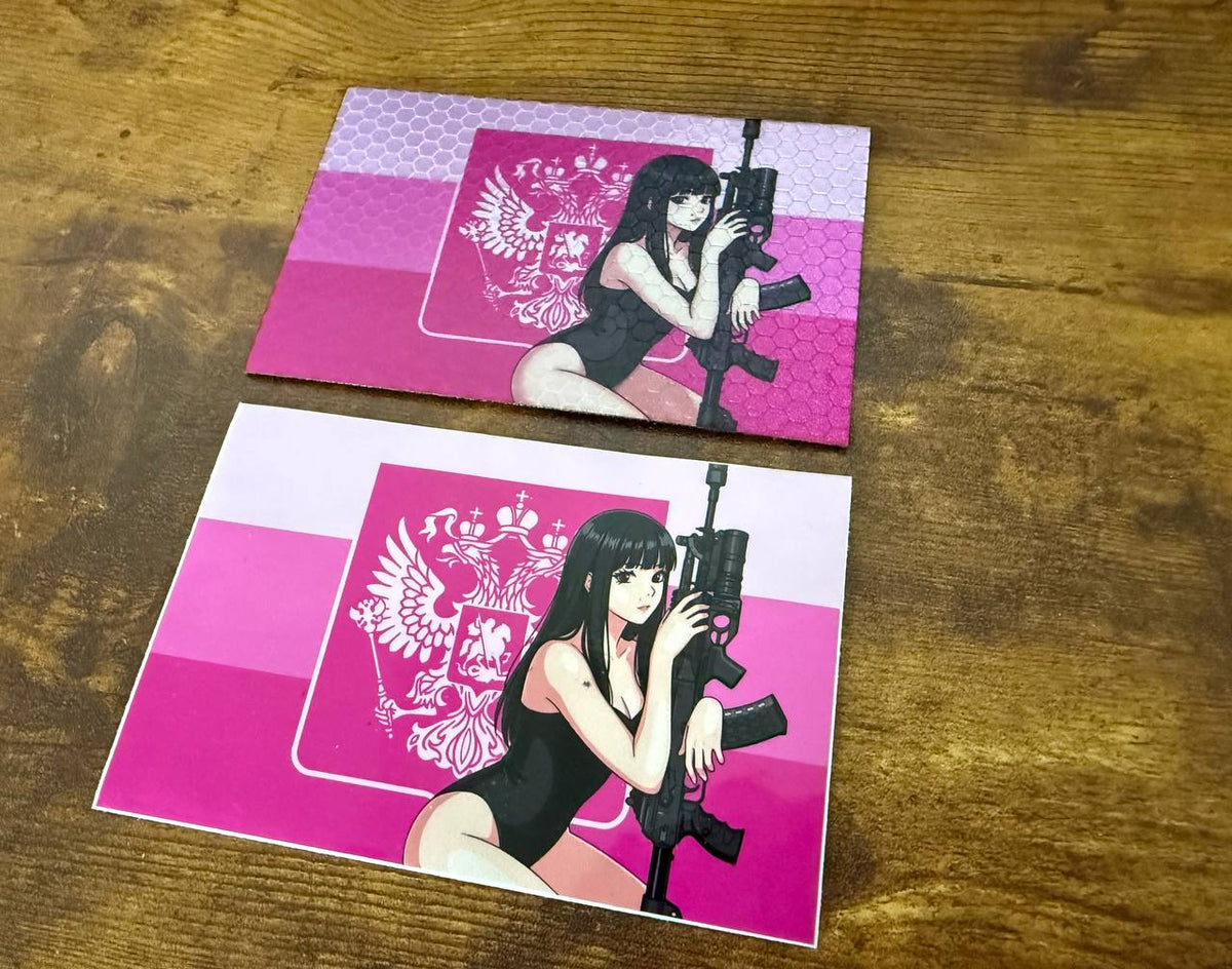 Russian ROTA "Goth Girl" Patch + Sticker - Set Size L