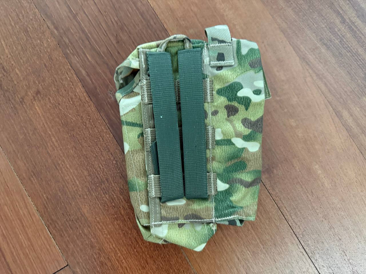 Russian Tekhinkom MultiCam Right-Handed AK 2xMag Pouch w/ROP Flare+Silent Clips