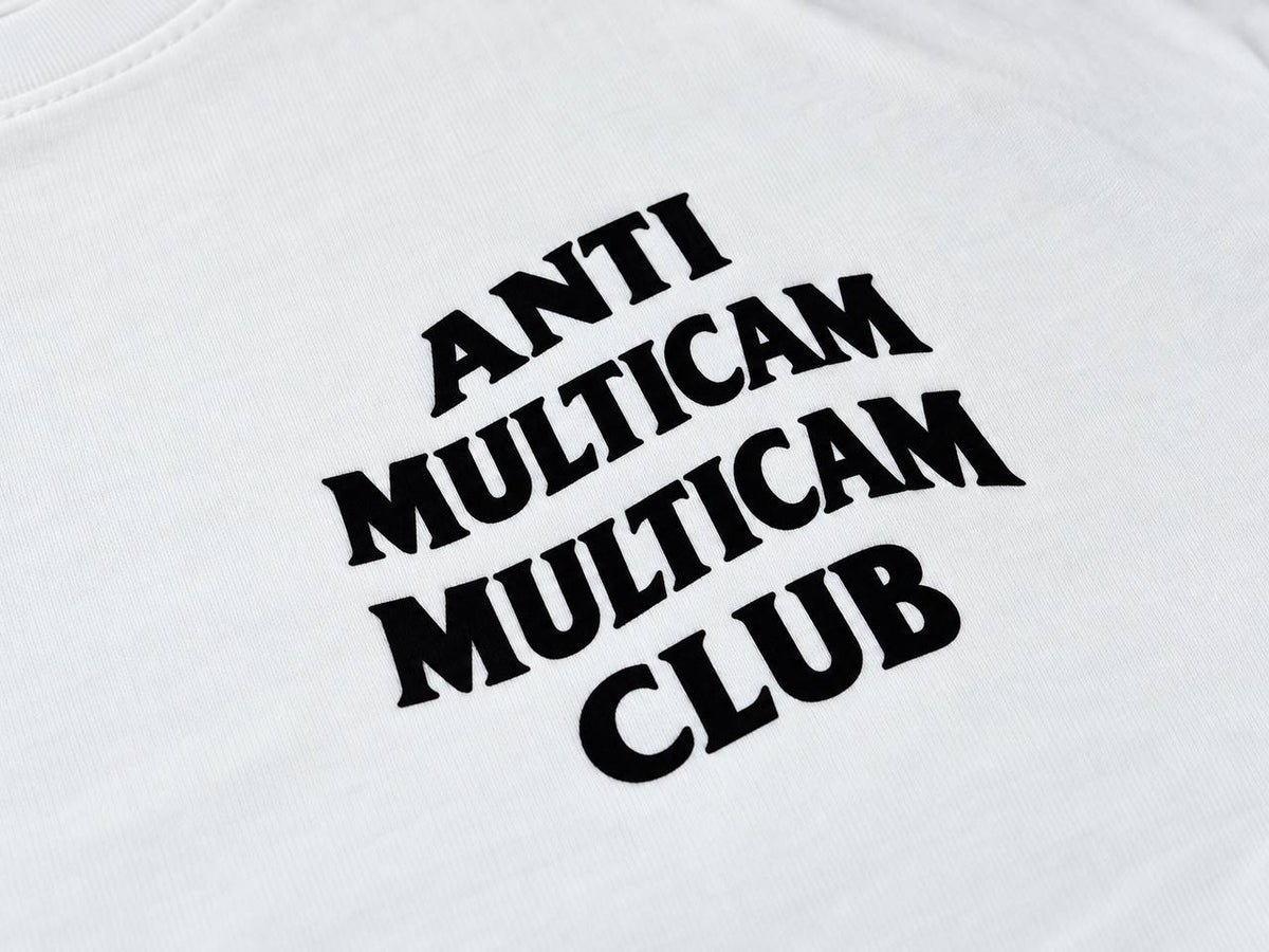 "ANTI MULTICAM MULTICAM CLUB" 250gsm Heavyweight White T-Shirt - Size L