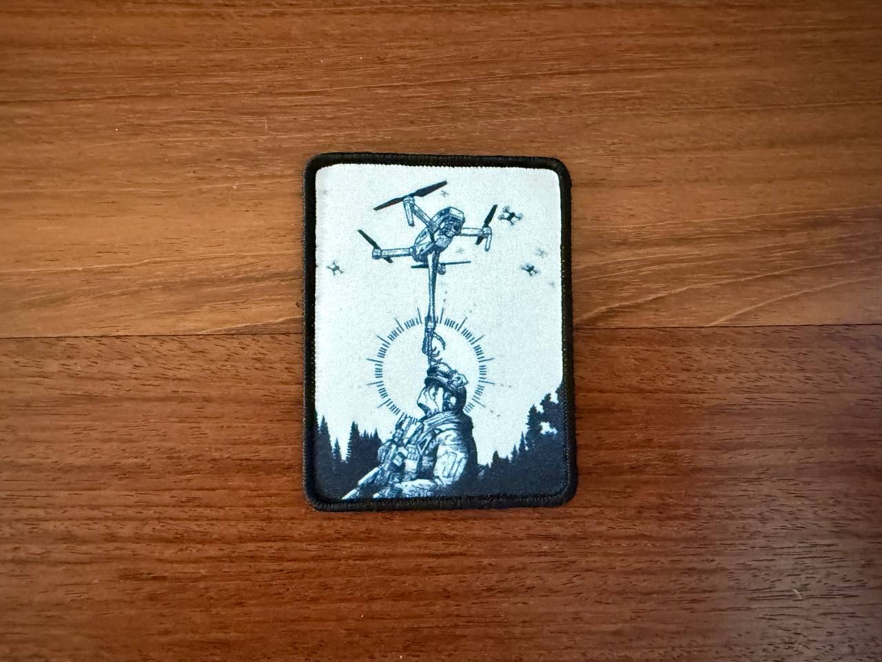 Russian Soldier & Drone Badge - Military Patch