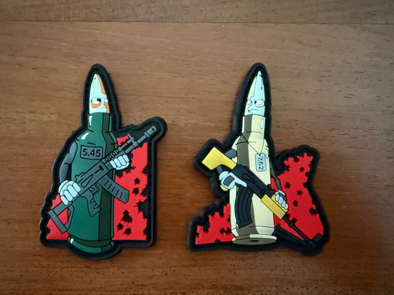 Russian 5.45 and 7.62 Bullet - Set of 2 Military Patches - Bundle