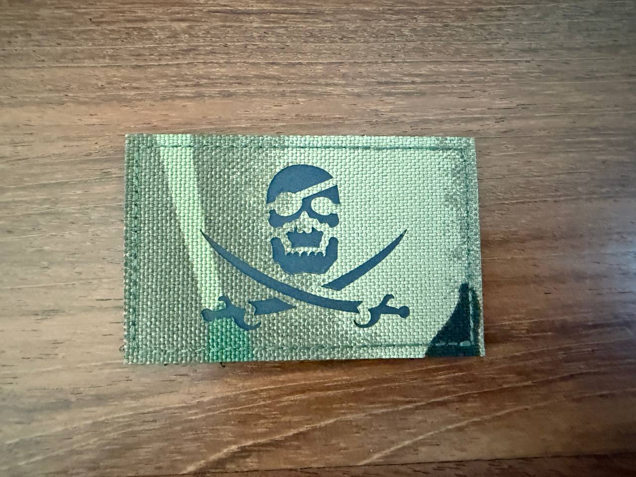 Russian Pirate Skull Multicam Badge - Military Patch