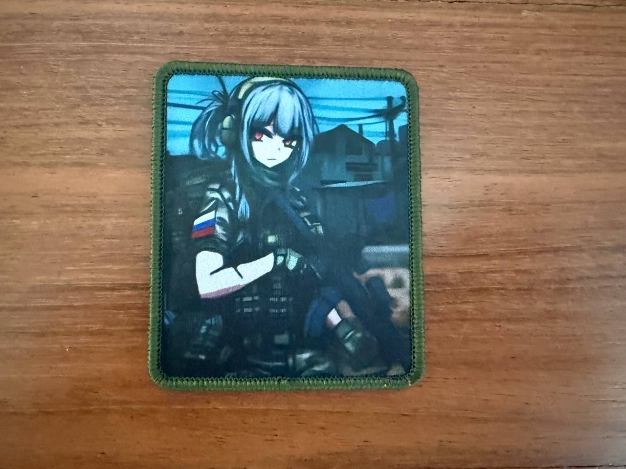 Russian Anime Waifu Girl - Military Patch